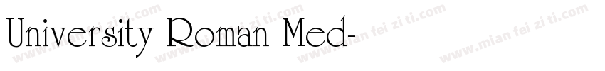 University Roman Med字体转换